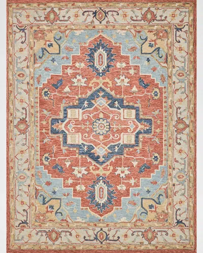 Exquisite Rugs Richmond Serapi Hand-tufted Beige/red Rug, 8' X 10'