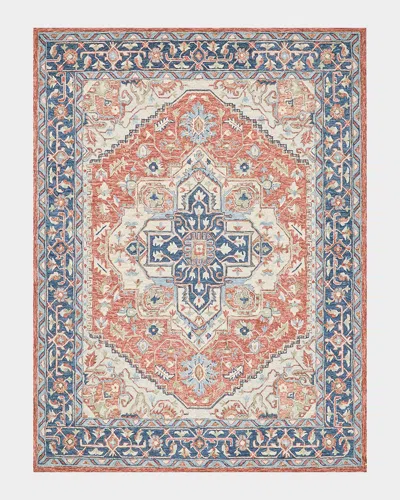 Exquisite Rugs Richmond Serapi Hand-tufted Red/blue Rug, 5' X 8'