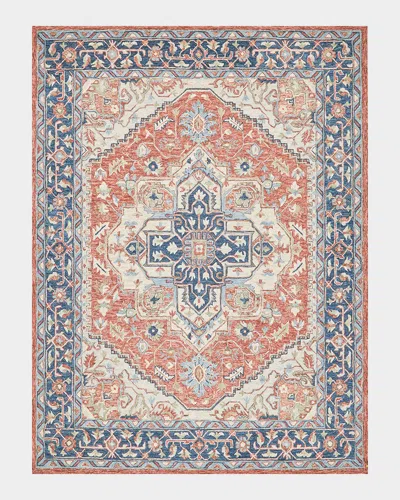 Exquisite Rugs Richmond Serapi Hand-tufted Red/blue Rug, 6' X 9'