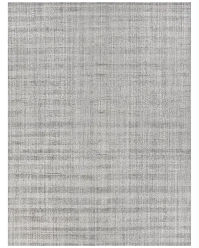Exquisite Rugs Robin Stripe Hand-loomed New Zealand Wool & Bamboo Silk Area Rug In Gray