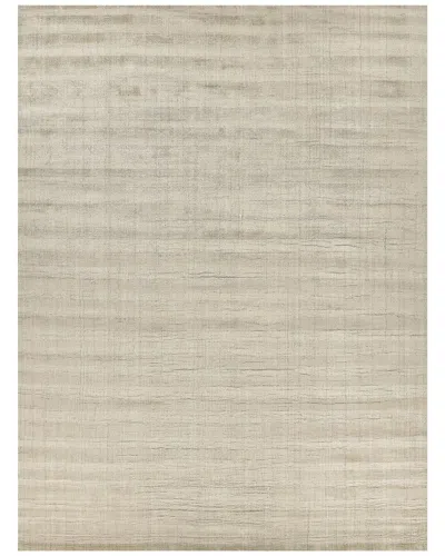 Exquisite Rugs Robin Stripe Hand-loomed New Zealand Wool & Bamboo Silk Area Rug In Taupe