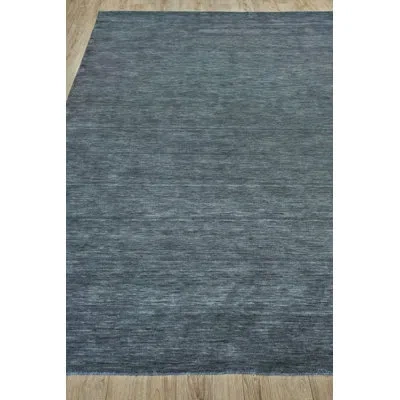 Exquisite Rugs Roche Hand-loomed Wool Dark Blue Area Rug