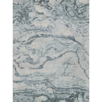 Exquisite Rugs Saccara Blue Wool/bamboo Silk Handloomed Area Rug