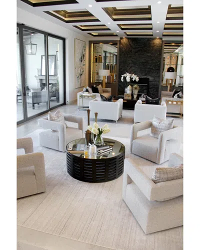 Exquisite Rugs Sanctuary Hand-loomed New Zealand Wool And Bamboo Silk Rug In White