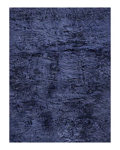 Exquisite Rugs Sheepskin Er3847 Area Rug, 8' X 11' In Indigo/blue