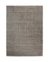 Exquisite Rugs Spiral Quads Rug, 10' X 14' In Charcoal