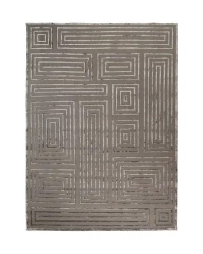Exquisite Rugs Spiral Quads Rug, 10' X 14' In Brown