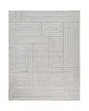 Exquisite Rugs Spiral Quads Rug, 10' X 14' In Silver