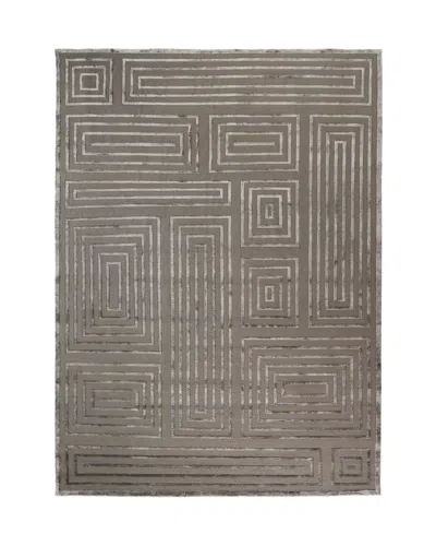 Exquisite Rugs Spiral Quads Rug, 12' X 15' In Charcoal