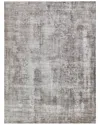 Exquisite Rugs Stone Wash Gazni Hand-loomed New Zealand Wool & Bamboo Silk Area Rug In Taupe