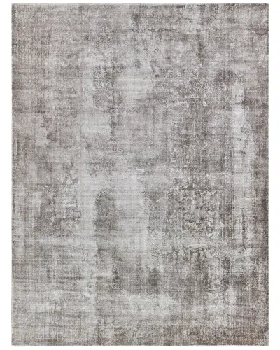 Exquisite Rugs Stone Wash Gazni Hand-loomed New Zealand Wool & Bamboo Silk Area Rug In Taupe
