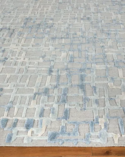 Exquisite Rugs Sullivan Hand-loomed Rug, 12' X 15' In Gray, Blue