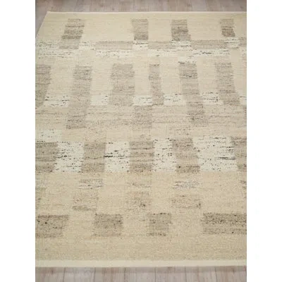 Exquisite Rugs Sunstone Flatweave Wool Beige/brown Area Rug In Beige;brown