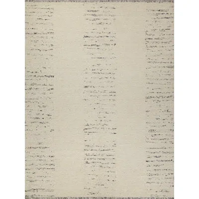 Exquisite Rugs Sunstone Flatweave Wool Ivory/black Area Rug In Ivory;black