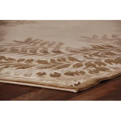 Exquisite Rugs Super Tibetan Floral Hand-knotted Area Rug In Brown/tan In Brown,tan