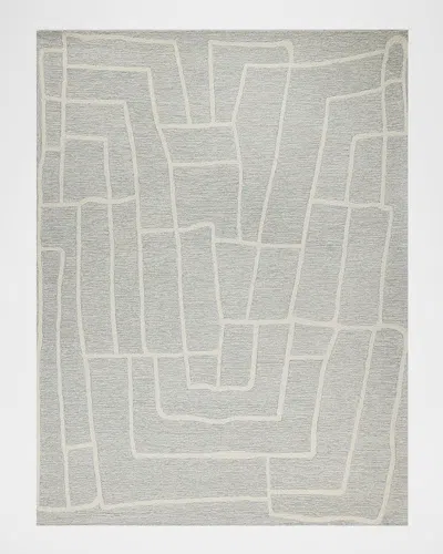 Exquisite Rugs Tangiers Hand-tufted Blue/ivory Rug, 8' X 10'
