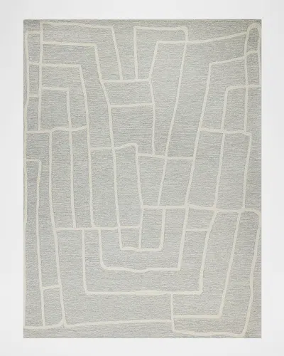 Exquisite Rugs Tangiers Hand-tufted Blue/ivory Rug In Green