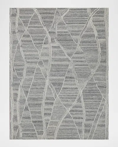 Exquisite Rugs Tangiers Hand-tufted Gray/ivory Rug