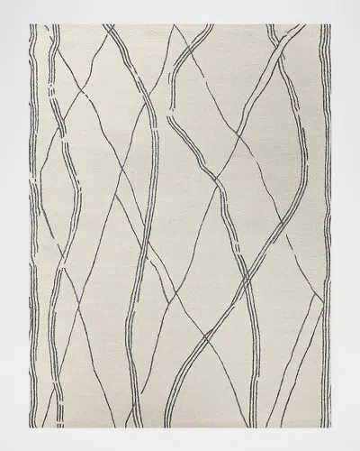 Exquisite Rugs Tangiers Hand-tufted Ivory/black Rug, 8' X 10'