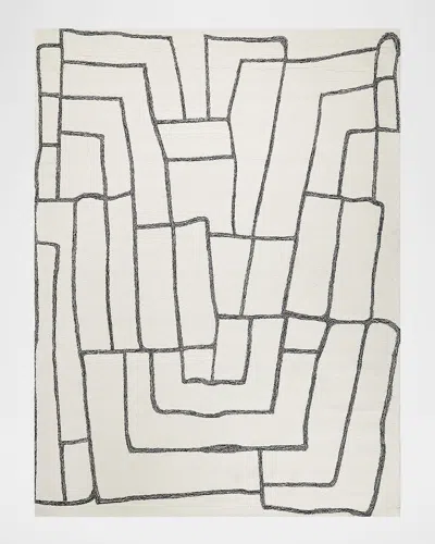 Exquisite Rugs Tangiers Hand-tufted Ivory/black Rug In White