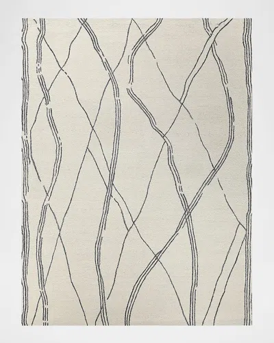 Exquisite Rugs Tangiers Hand-tufted Ivory/black Rug In White