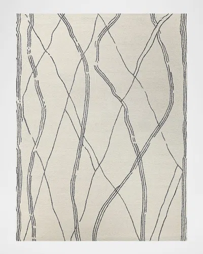 Exquisite Rugs Tangiers Hand-tufted Ivory/black Rug In White