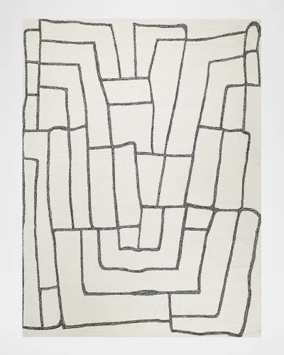 Exquisite Rugs Tangiers Hand-tufted Ivory/black Rug, 12 & Apos; X 15 & Apos; In White