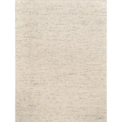 Exquisite Rugs Tocayo Abstract Hand-loomed Wool Gray Area Rug In Ivory;gray