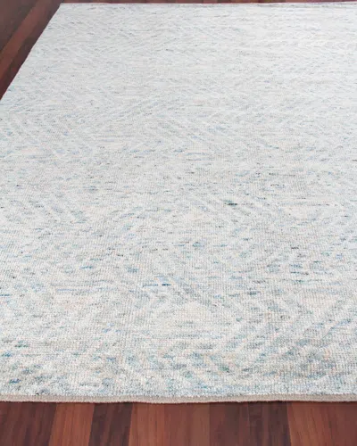 Exquisite Rugs Turner Hand-knotted Rug, 9' X 12' In Blue Gray