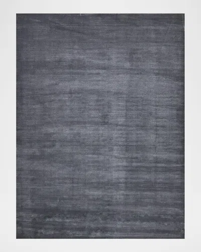 Exquisite Rugs Velutto Hand-loomed Gray Rug In Blue