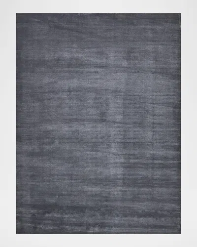 Exquisite Rugs Velutto Hand-loomed Gray Rug In Blue