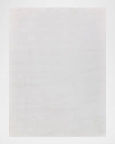 Exquisite Rugs Velutto Hand-loomed White Rug In Gray