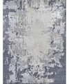Exquisite Rugs Viscose From Bamboo Silk Er3341 6' X 9' Area Rug In Blue,gray