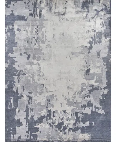 Exquisite Rugs Viscose From Bamboo Silk Er3341 6' X 9' Area Rug In Blue,gray