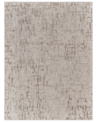 Exquisite Rugs Vista Hand-loomed New Zealand Wool And Bamboo Silk Rug In Beige