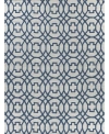 Exquisite Rugs Windsor Er2450 8' X 10' Area Rug In Navy,gray