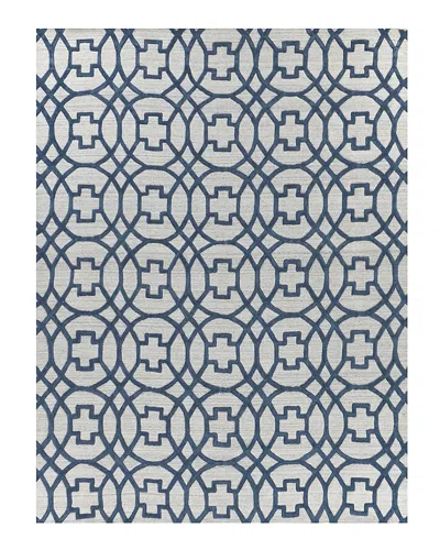 Exquisite Rugs Windsor Er2450 Area Rug, 8' X 10' In Navy/gray