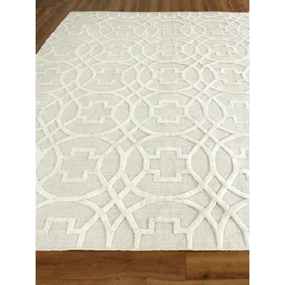 Exquisite Rugs Windsor Geometric Hand-loomed Linen/beige Area Rug In Brown
