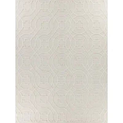 Exquisite Rugs Windsor Geometric Hand-loomed Linen/beige Area Rug In Beige;linen