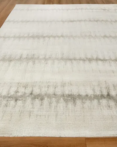 Exquisite Rugs Wynnedott Hand Loomed Rug, 10' X 14' In Ivory, Silver