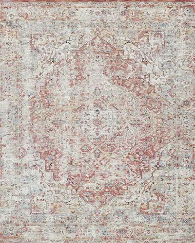 Exquisite Rugs X The Met Antique Loom Beige/rust Polyester Powerloom Area Rug In Pink