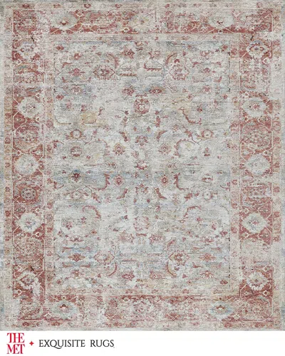 Exquisite Rugs X The Met Antique Loom Blue & Rust Rug, 12' X 15' In Blue/rust
