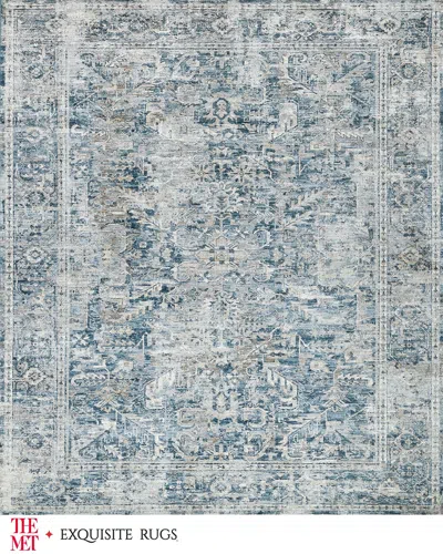 Exquisite Rugs X The Met Antique Loom Blue Rug, 12' X 15'