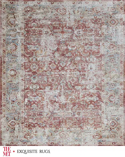 Exquisite Rugs X The Met Antique Loom Rust & Blue Rug, 12' X 15' In Rust/blue