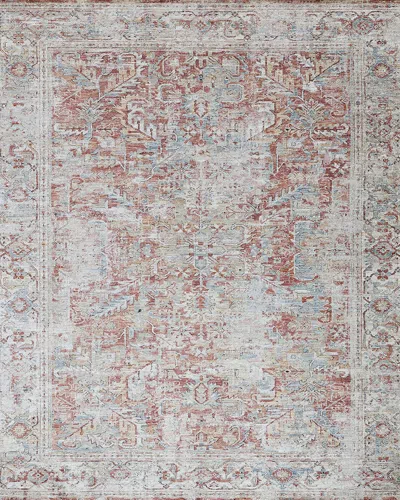 Exquisite Rugs X The Met Antique Loom Rust/beige Polyester Powerloom Area Rug In Pink