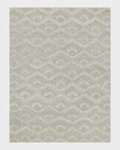 Exquisite Rugs X The Met Bargello Gray New Zealand Wool Hand-tufted Area Rug