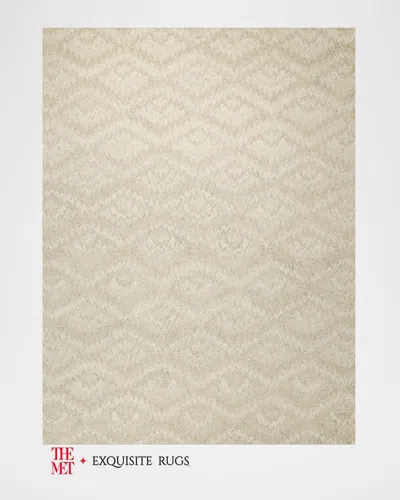Exquisite Rugs X The Met Bargello Hand-tufted Beige Rug, 5' X 8'