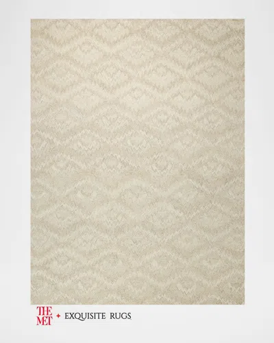 Exquisite Rugs X The Met Bargello Hand-tufted Beige Rug, 6' X 9'