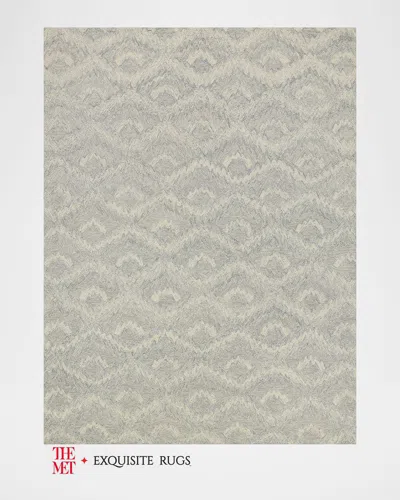 Exquisite Rugs X The Met Bargello Hand-tufted Gray Rug, 5' X 8'