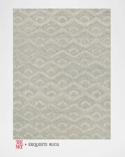 Exquisite Rugs X The Met Bargello Hand-tufted Gray Rug, 6' X 9'